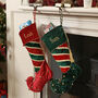 His And Hers Personalised Velvet Christmas Stockings, thumbnail 1 of 7