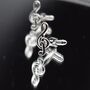 Treble Clef Silver Cufflinks Gift For Musicians 316 L Stainless Steel Music Accessory, thumbnail 3 of 4