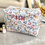 Liberty Wash/Cosmetic Bag Embroidered Initials, thumbnail 1 of 10
