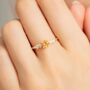 Citrine Five Stone Ring In Sterling Silver And Gold Vermeil, thumbnail 8 of 11