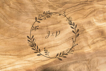 Personalised Couples Keepsake Olive Wood Board Gift, 5 of 5