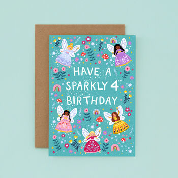 Any Age Fairy Birthday Card, Girls Age Birthday Card, 5 of 9
