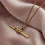 Personalised Knot T Bar Pendant Necklace, thumbnail 4 of 7