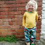 Reversible Baby Kids Cotton Jungle Sloth Trousers, thumbnail 2 of 11