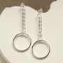 Sterling Silver Curb Chain And Hoop Earrings, thumbnail 4 of 5