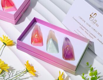Crystal Soap Set Of Three Gift Infused With Genuine Crystals, 4 of 7