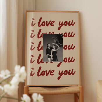 I Love You Personalised Photo Print, 7 of 12