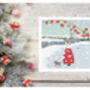 Mother Christmas Snowy Walk Xmas Card Pack Of Five, thumbnail 1 of 2