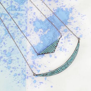 Turquoise Birthstone Gold Plated Layered Necklace, 2 of 3