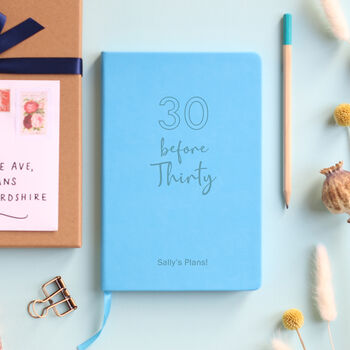 30 Before Thirty 30th Birthday Vegan Luxury Notebook, 3 of 12