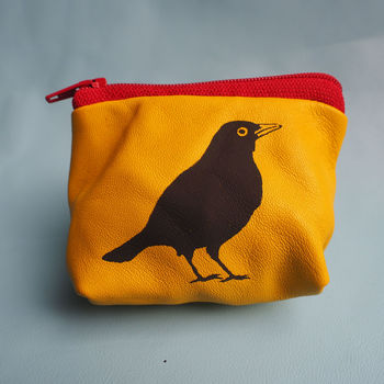 Small Blackbird Leather Coin Purse, 8 of 9