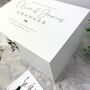 Personalised Luxury White Wedding Keepsake Memory Box, thumbnail 3 of 8