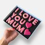 I Love You Mum Message Iced Biscuits Mother's Day Letterbox Gift, thumbnail 3 of 11