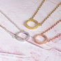 Pave Halo Eternity Circle Necklace, thumbnail 5 of 9