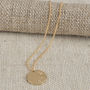 Medium Classic Solid Gold Disc Initial Necklace, thumbnail 6 of 12