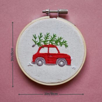Christmas Car Embroidery Kit, 7 of 7