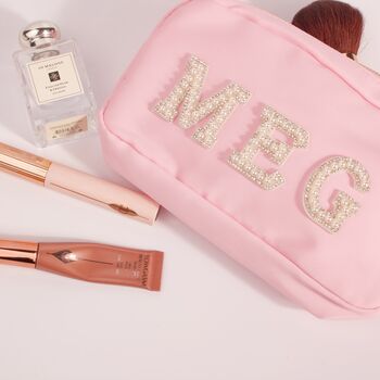 Personalised Cosmetic Make Up Bags With Glitter Letters, 9 of 12