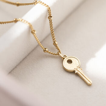 Personalised Tiny Key Necklace, 2 of 9