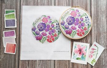 Cottage Garden Floral Embroidery Kit, 4 of 5