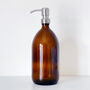 Refillable Amber Bottle With Silver Metal Pump, thumbnail 6 of 7