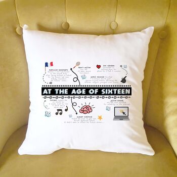 Personalised 16th Birthday Cushion Gift, 9 of 12