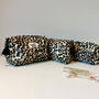 Quilted Cotton Leopard Print Cosmetics Three Set, thumbnail 2 of 3