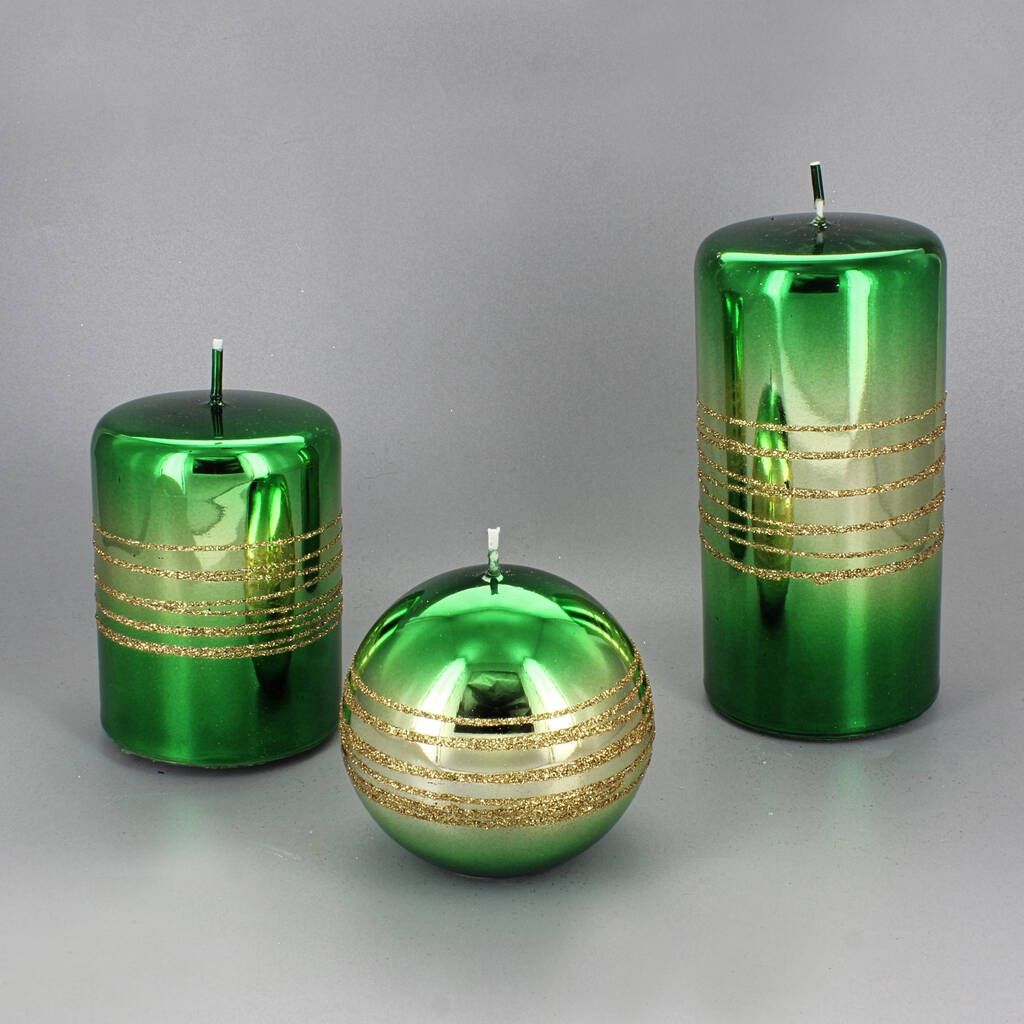Aqua Green Glass Effect Candles By G Decor By G Decor
