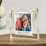 Mother And Daughter White Florals Design Acrylic Photo Block, thumbnail 1 of 3
