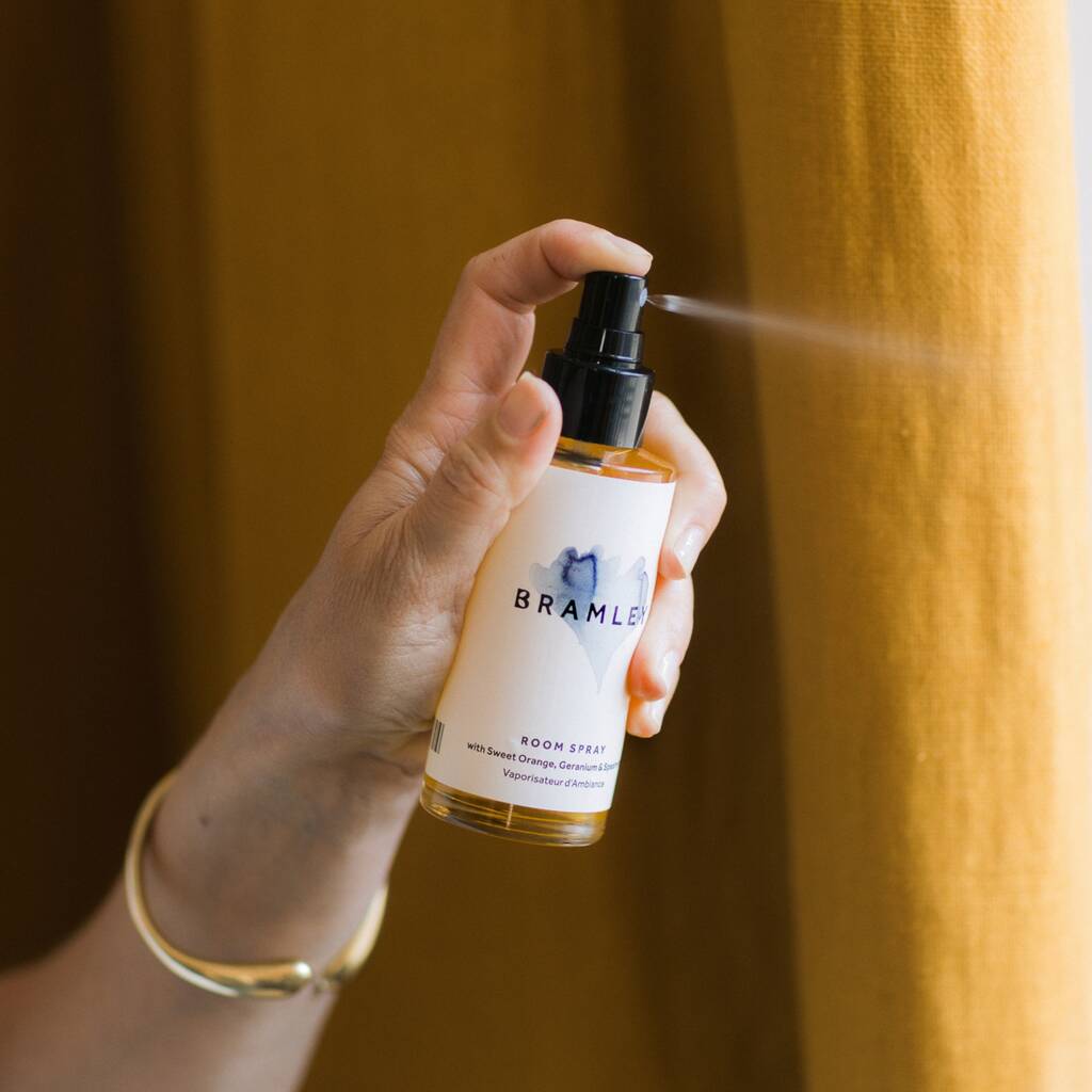 Orange, Geranium And Spearmint Essential Oils Room Spray, 1 of 2