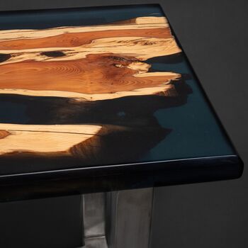 Wood And Resin Coffee Table, 3 of 8