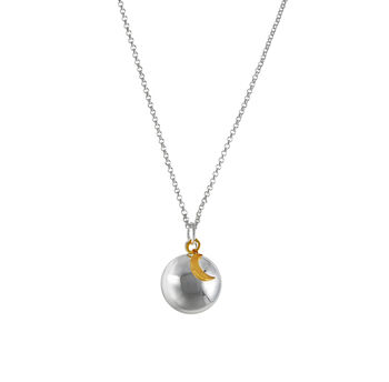 Pregnancy Baby Chime Necklace With Moon Charm, 5 of 6