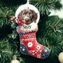 Personalised Weimaraner Christmas Stocking Bauble, thumbnail 1 of 2