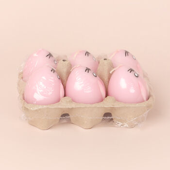 G Decor Set Of Six Hoppy Easter Egg Candles Pink, 5 of 5