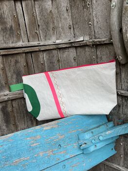 No1 Large Upcycled Versatile Sailcloth Pouch, 7 of 9