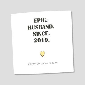 5th Wedding Anniversary Card Wood Epic Card, 4 of 5