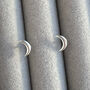 Sterling Silver Crescent Moon Stud Earrings, thumbnail 1 of 7