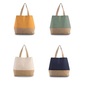Jute And Canvas Tote Bag With Personalisation, 4 of 7