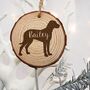 Personalised Dog Silhouette Christmas Tree Decoration, thumbnail 2 of 8