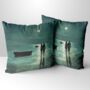 Nocturne's Reflection Hand Made Poly Linen Cushions, thumbnail 1 of 9