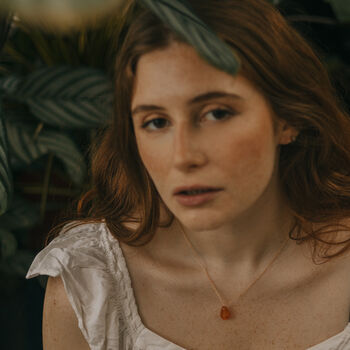 Orange Agate Crystal Pendant Necklace, 3 of 5