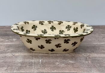 Four Leaf Clover Patterned Baking / Pie Dish, 24cm, 4 of 4