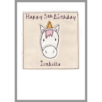 Personalised Unicorn Birthday Card For Girl, 6 of 7