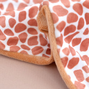 Personalised Giraffe Comforter – Baby Lovey Blanket, 6 of 9