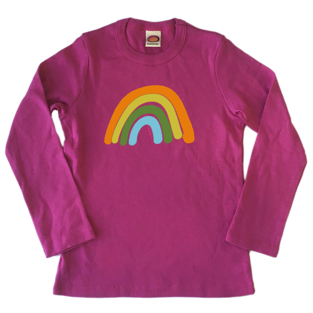 Personalised Rainbow T Shirt For Children By Holubolu personalised