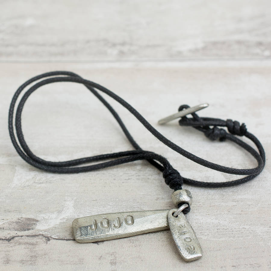 personalised double tag necklace by one80