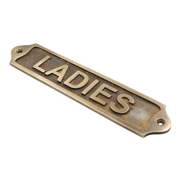 Custom Brass Plaque Ladies Wall Sign, 4 of 12