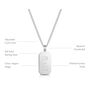 Octagonal Tag Men's Necklace 925 Sterling Silver, thumbnail 6 of 10