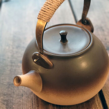 Handmade Ceramic Teapot The Caramel Globe, 3 of 5