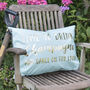 'Drink Champagne And Dance On The Lawn' Outdoor Cushion, thumbnail 1 of 4