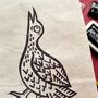 Medieval Bird Original Lino Print, thumbnail 2 of 2